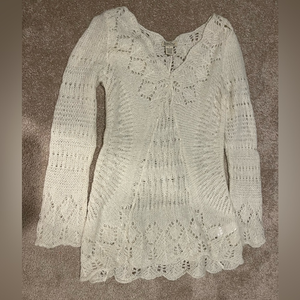 Lucky Brand Cream Knit Sweater
